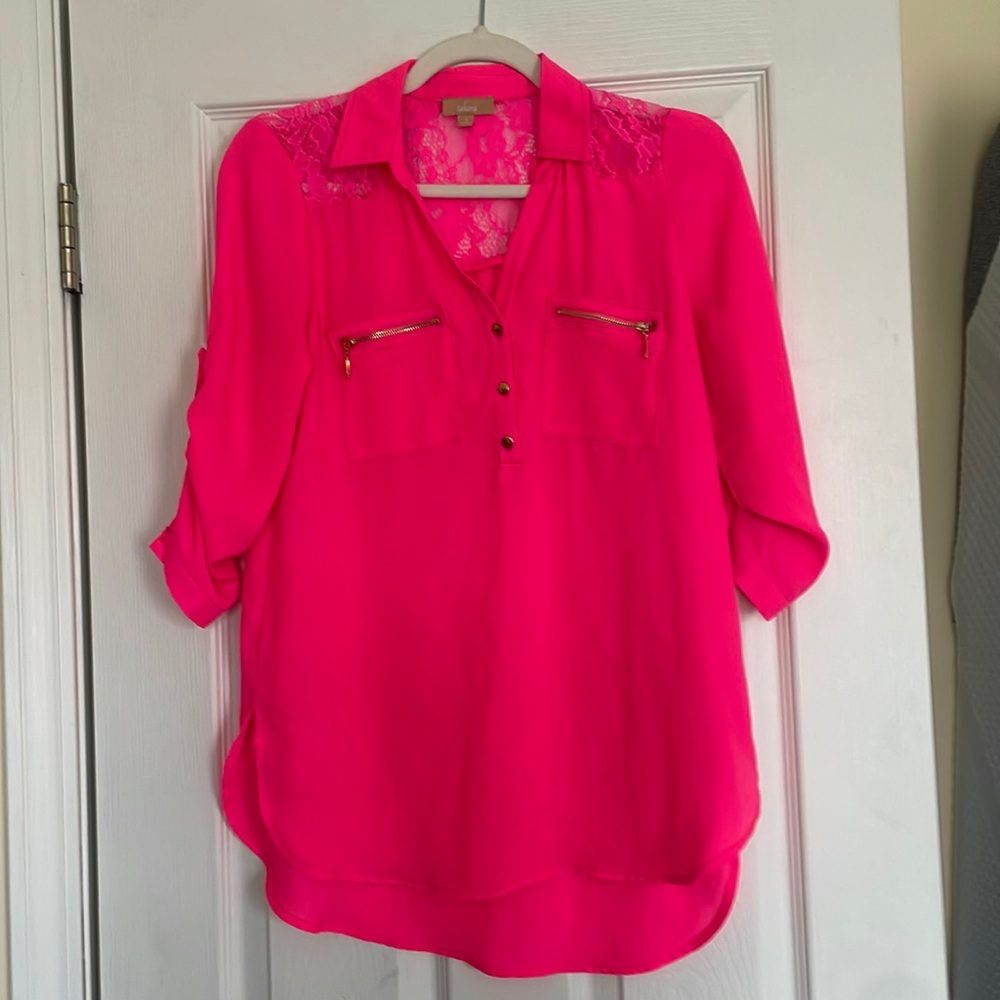 Takara Hot Pink Blouse Sz Small